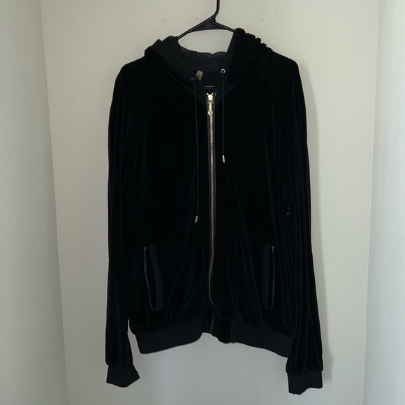 | Authentic Versace Velour Jacket | Color: Black | - Picture 4 of 6